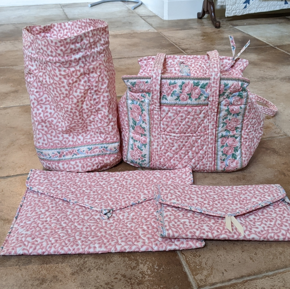Vera Bradley collection of 4 toiletry and overnight bagging options